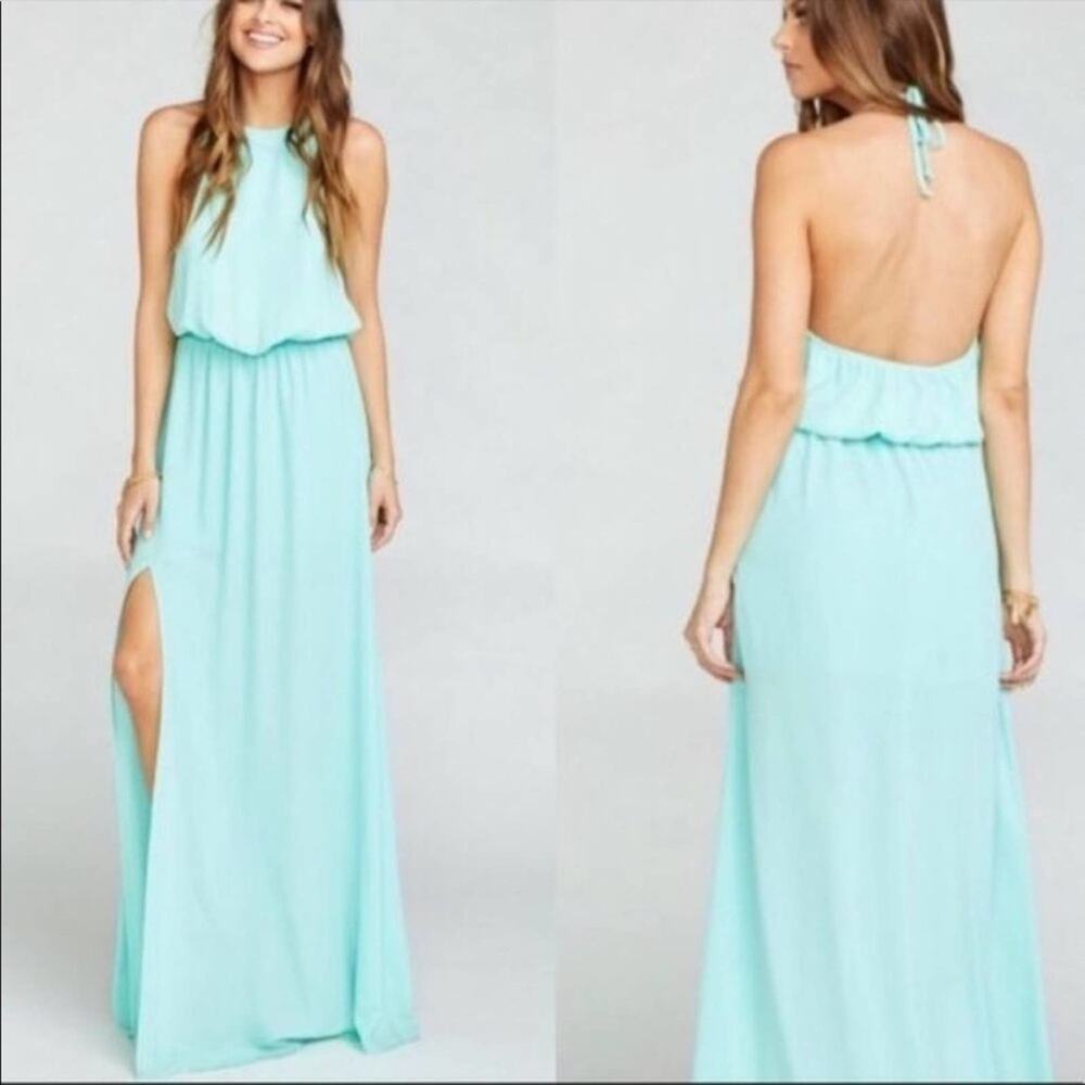 Show Me Your MuMu Aqua Maxi Dress
